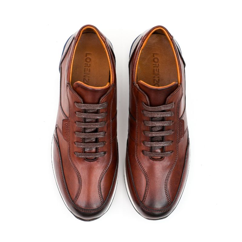 amsterdam sneakers homme cuir marron men shoes leather baskets chaussures mocassins homme maroc lorenzo.ma