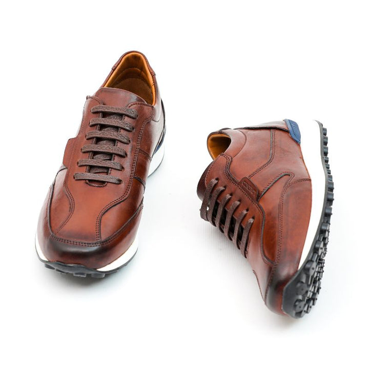 amsterdam sneakers homme cuir marron men shoes leather baskets chaussures mocassins homme maroc lorenzo.ma