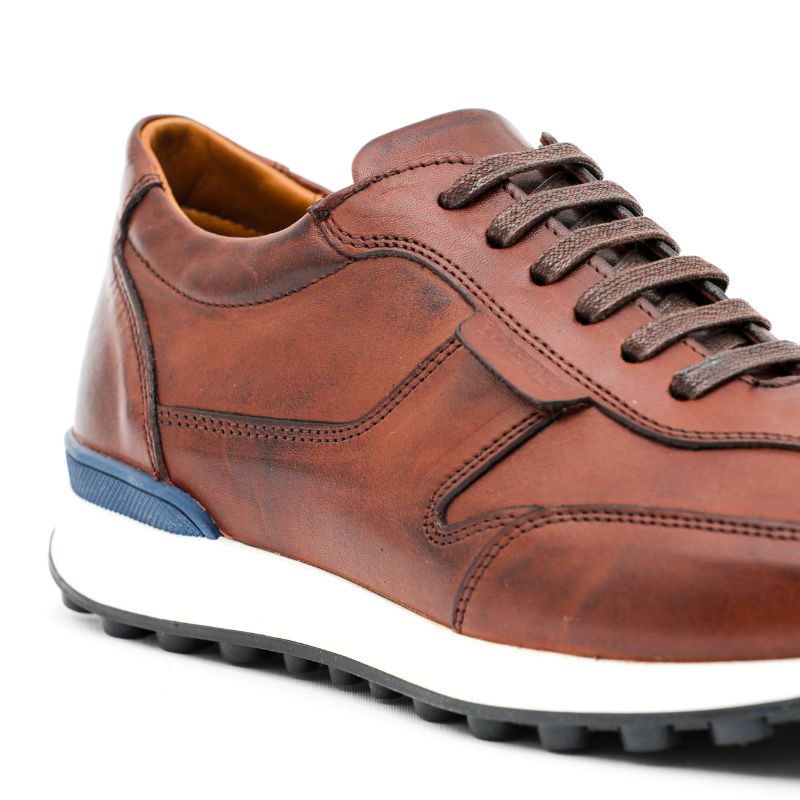 amsterdam sneakers homme cuir marron men shoes leather baskets chaussures mocassins homme maroc lorenzo.ma