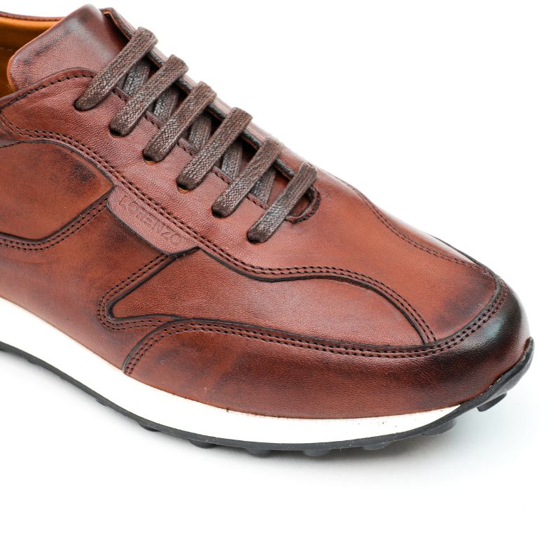 amsterdam sneakers homme cuir marron men shoes leather baskets chaussures mocassins homme maroc lorenzo.ma