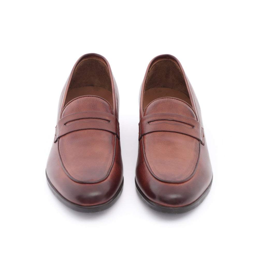 chaussure homme mocassin tabac