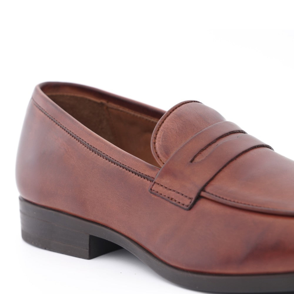 chaussure homme mocassin tabac