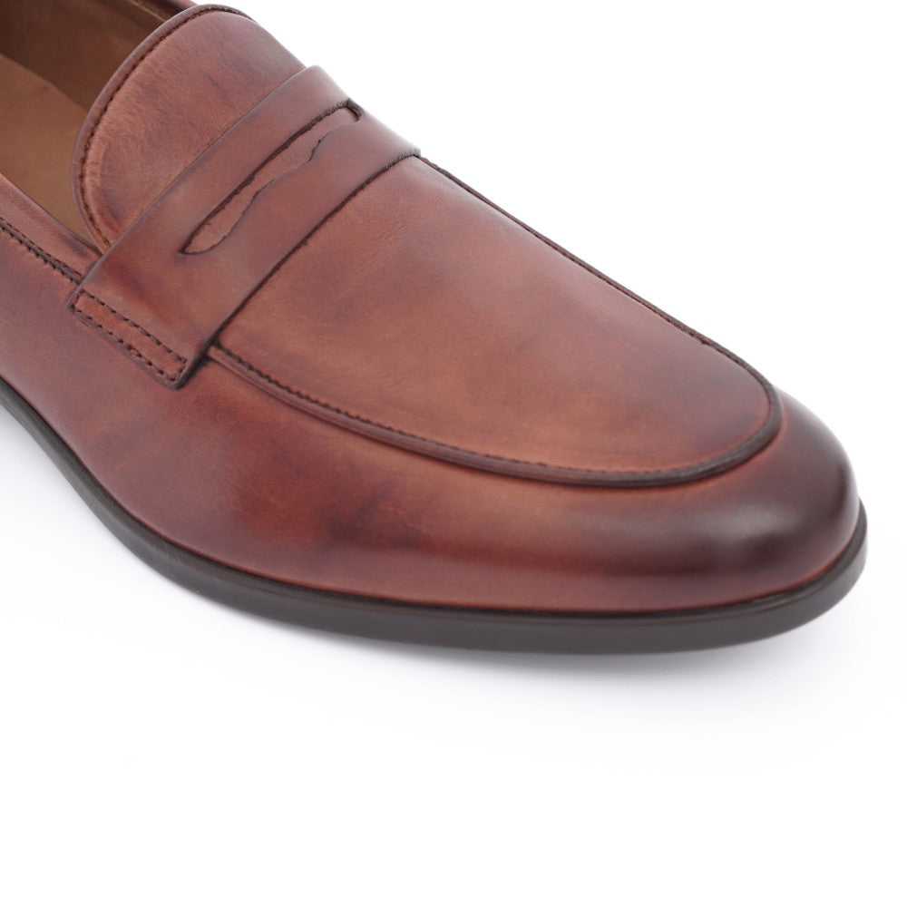 chaussure homme mocassin tabac