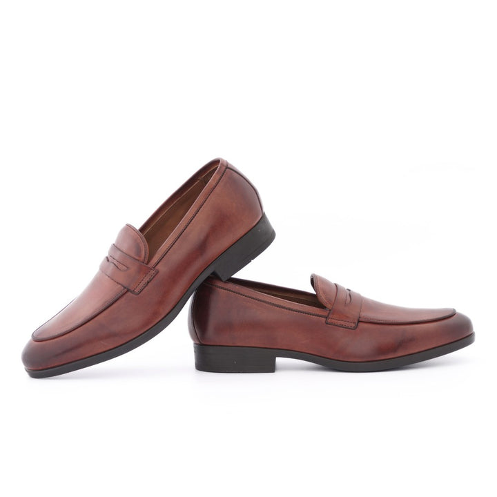 chaussure homme mocassin tabac