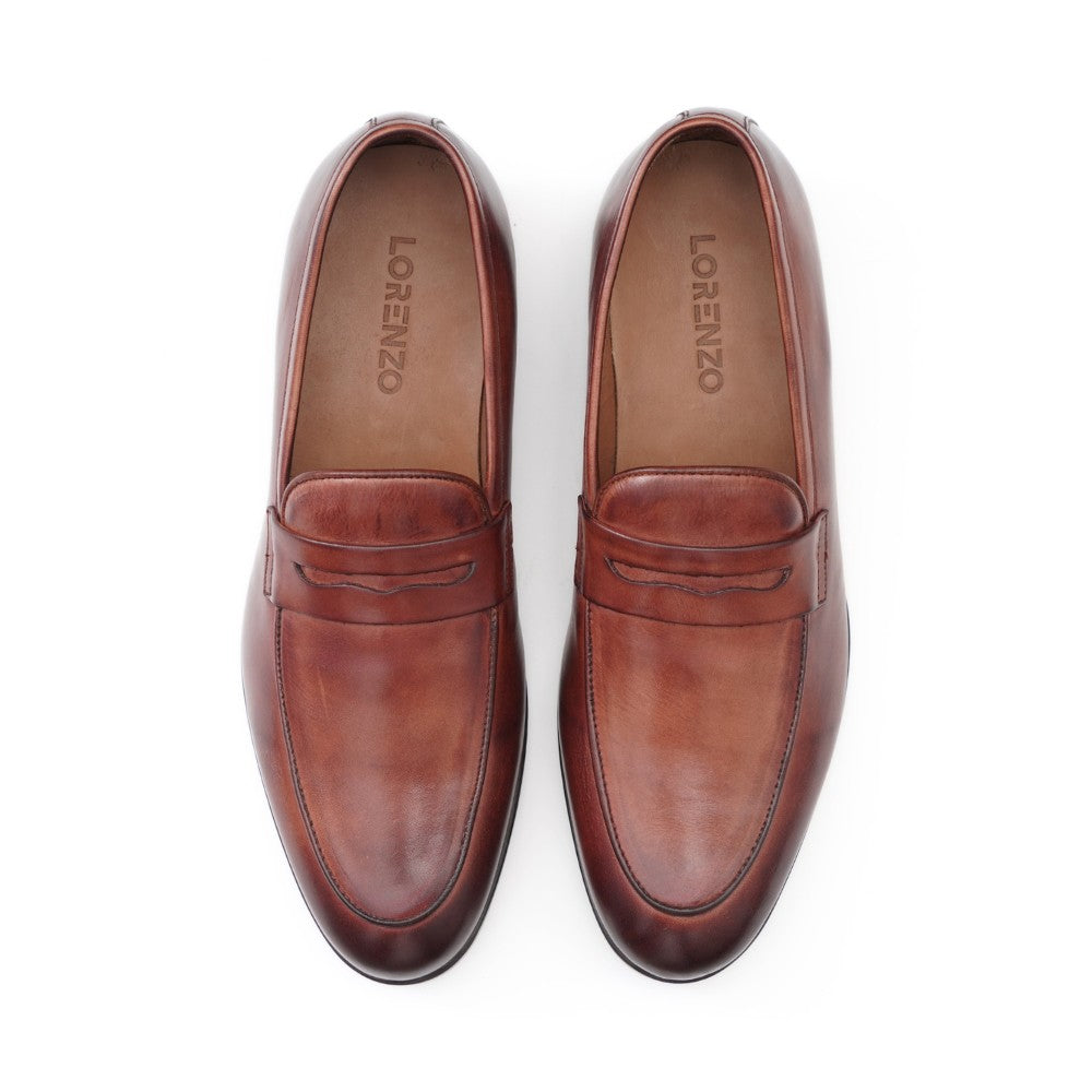 chaussure homme mocassin tabac