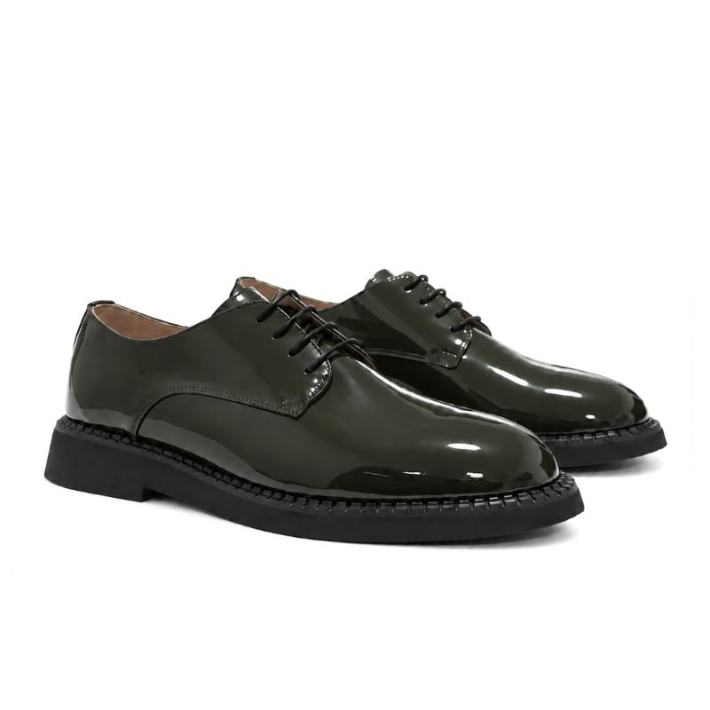 chaussures femme cuir vert 