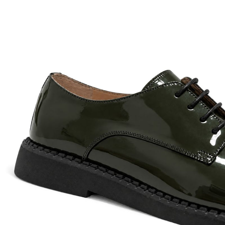 chaussures femme cuir vert 
