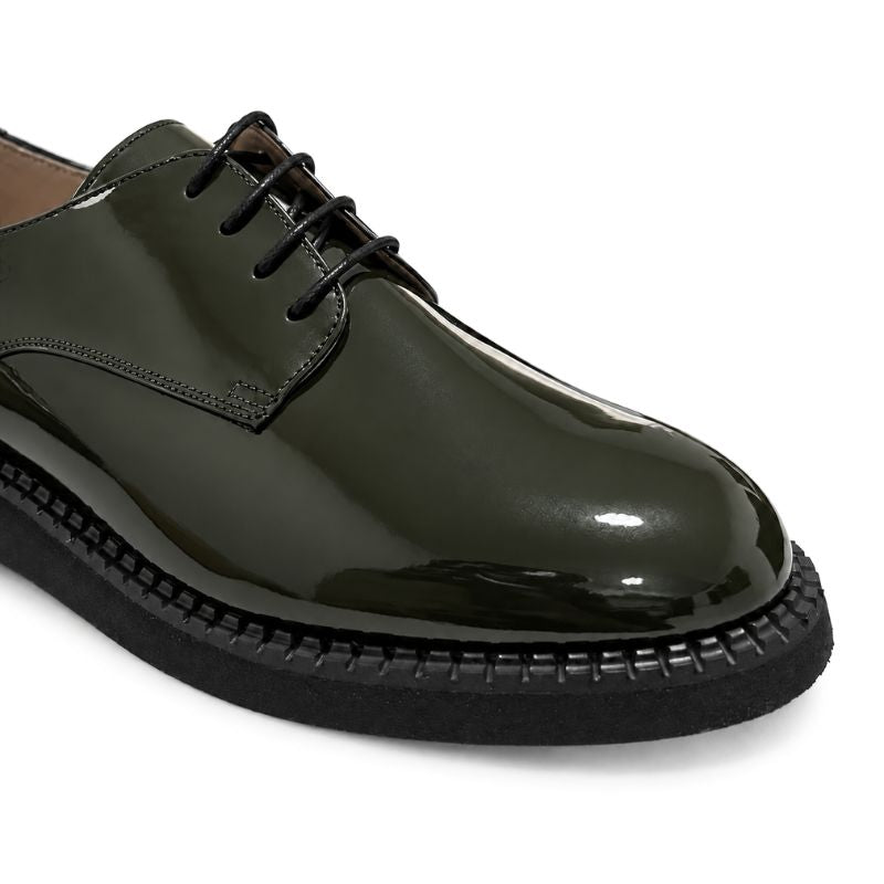 chaussures femme cuir vert 