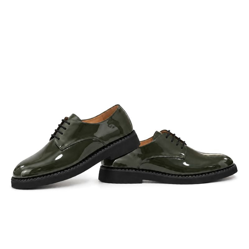chaussures femme cuir vert 