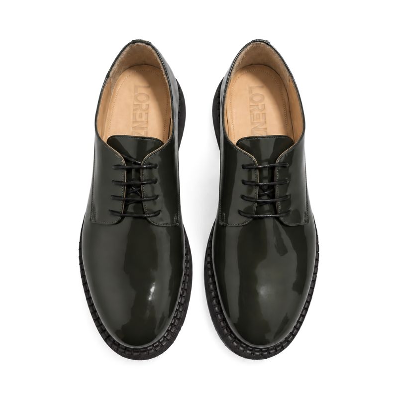 chaussures femme cuir vert 
