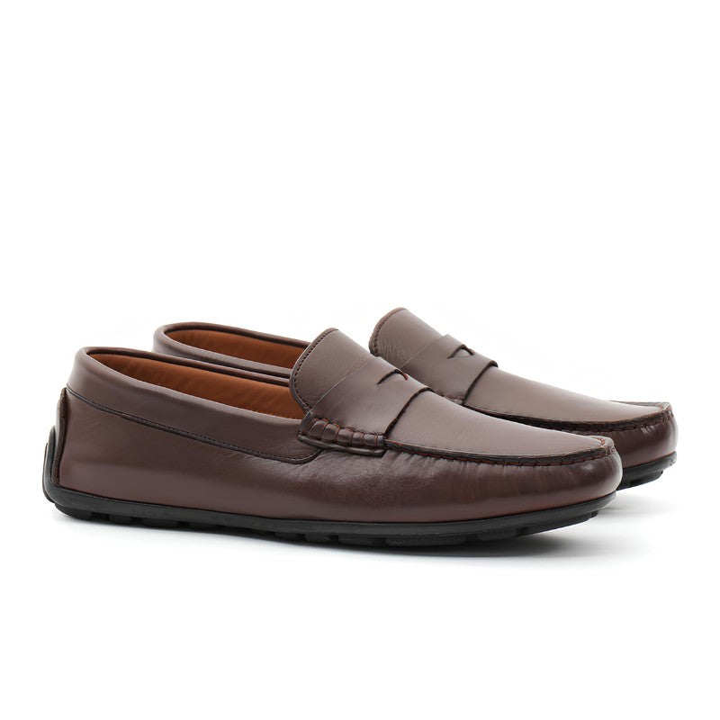 mocassin homme cuir marron