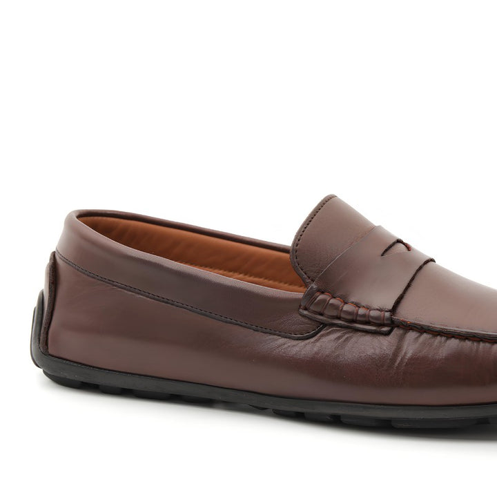 mocassin homme cuir marron