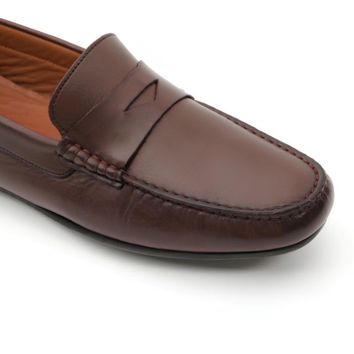 mocassin homme cuir marron