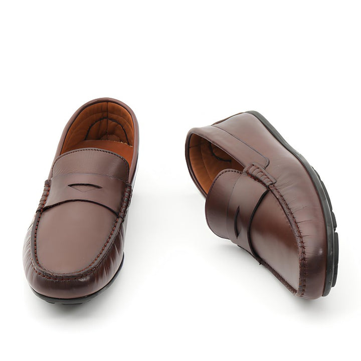 mocassin homme cuir marron