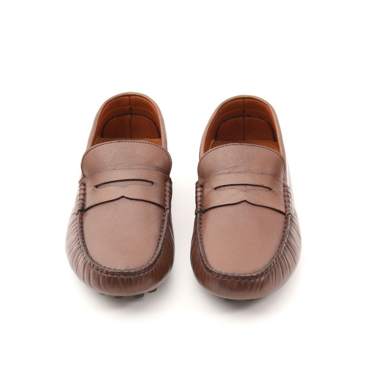 mocassin homme cuir marron