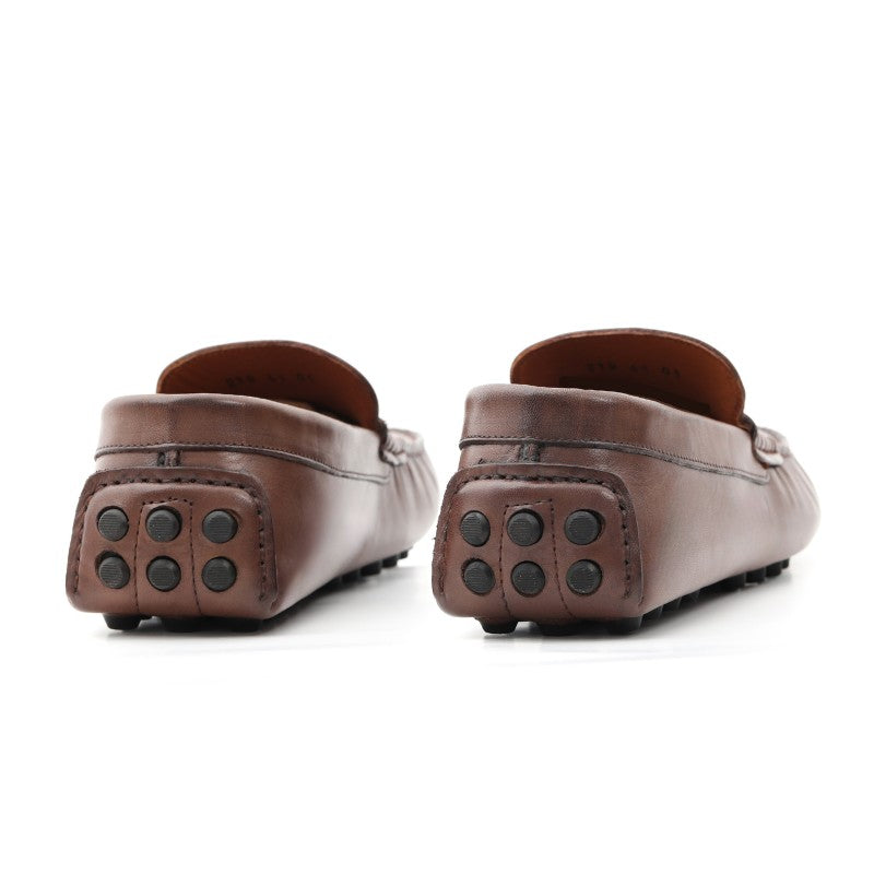 mocassin homme cuir marron