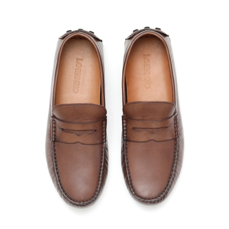 mocassin homme cuir marron