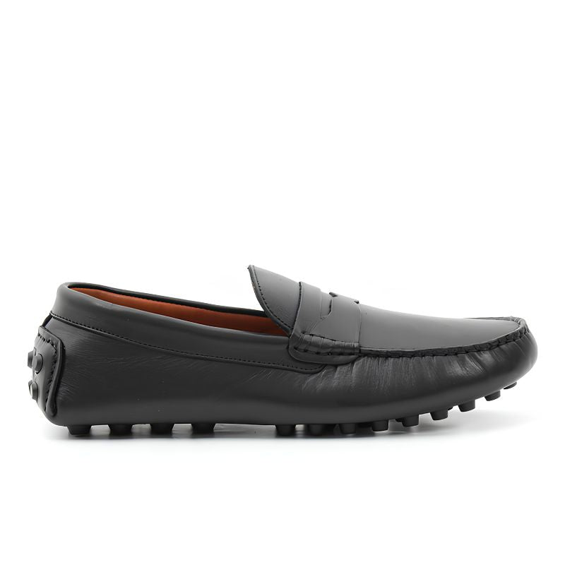 mocassin homme cuir noir