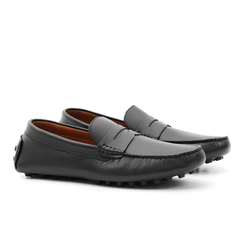 mocassin homme cuir noir