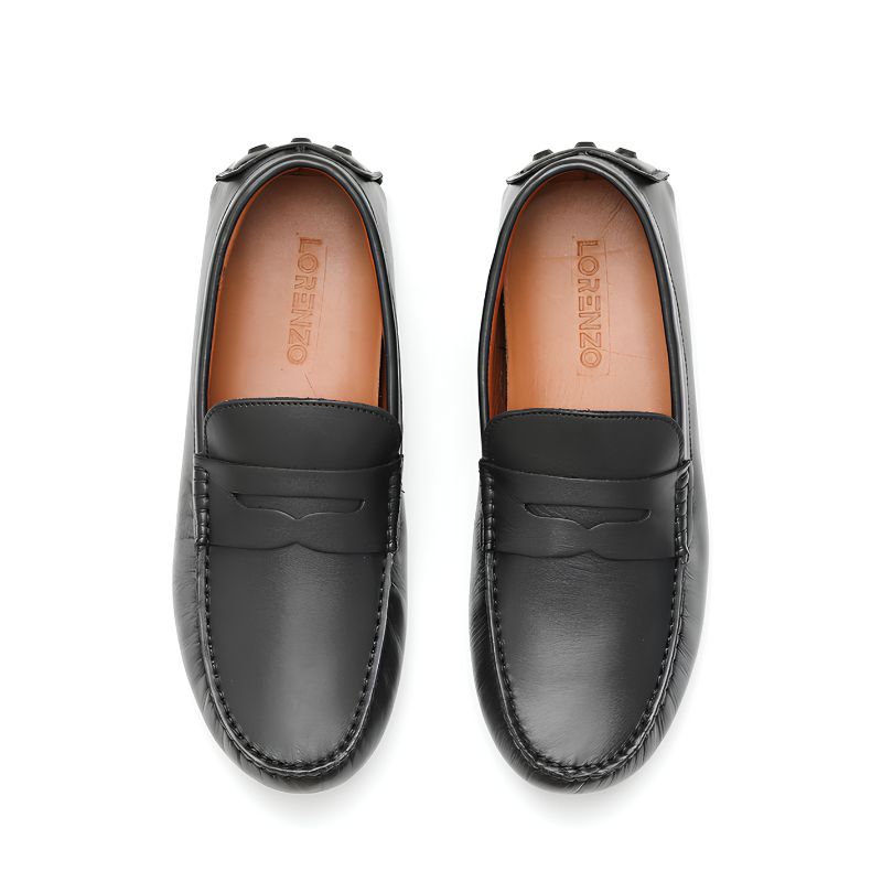 mocassin homme cuir noir
