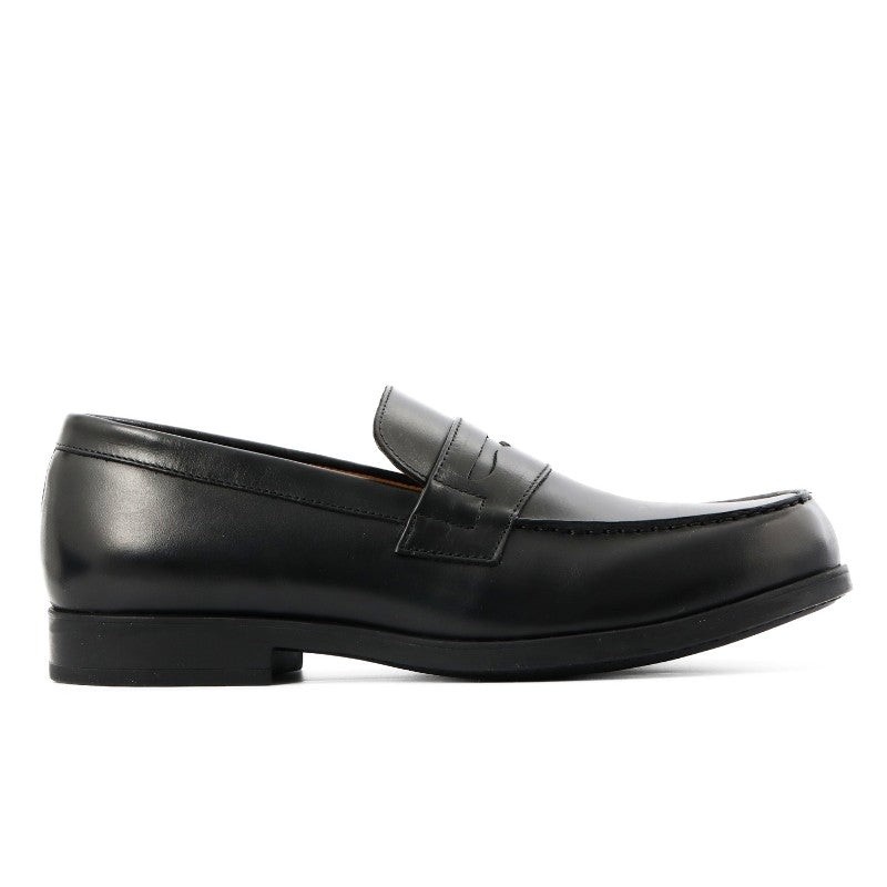 Mocassins Rombah Wallace Pour Homme - Cuir Noir Élégant - Talon 2,5 Cm