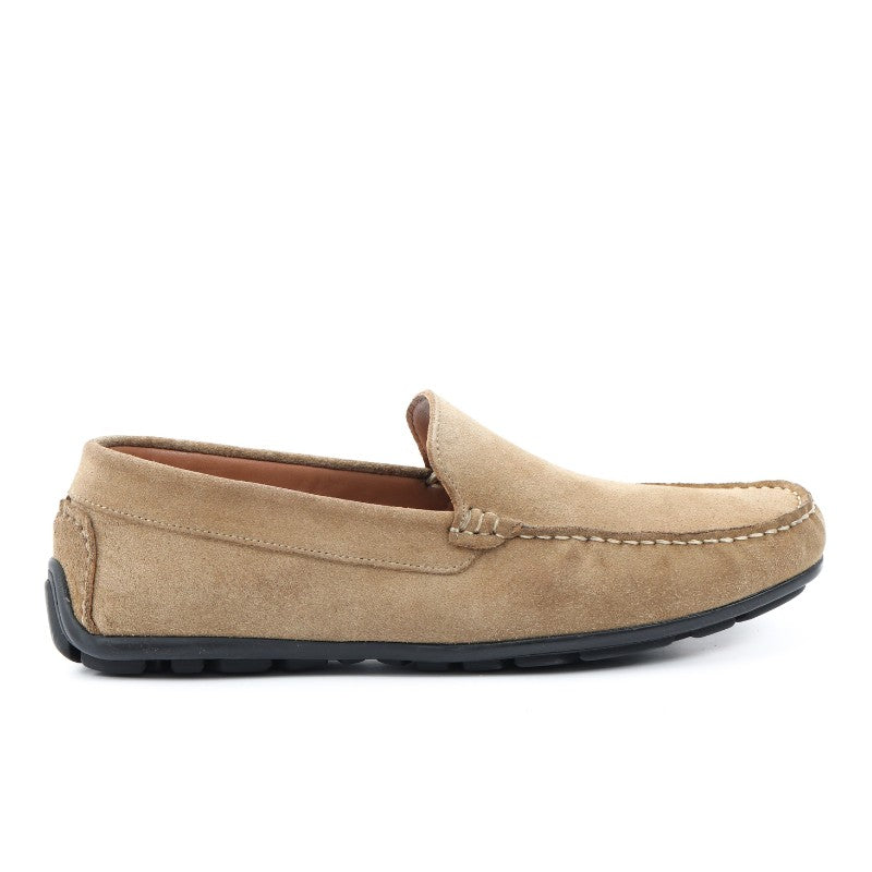 mocassin homme daim beige