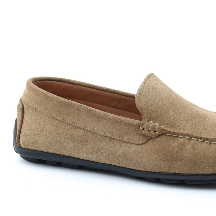 mocassin homme daim beige