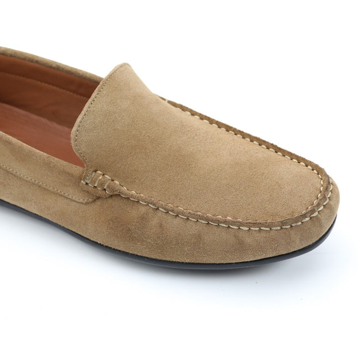 mocassin homme daim beige