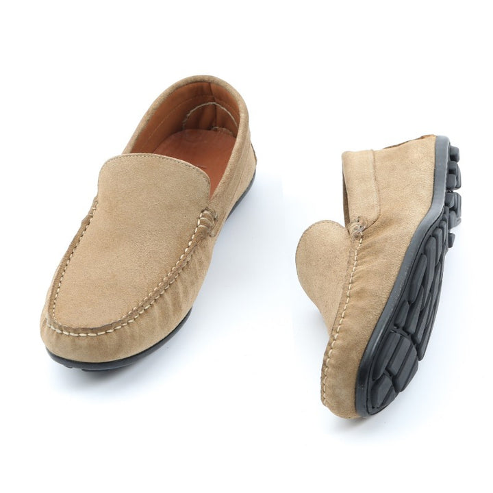 mocassin homme daim beige