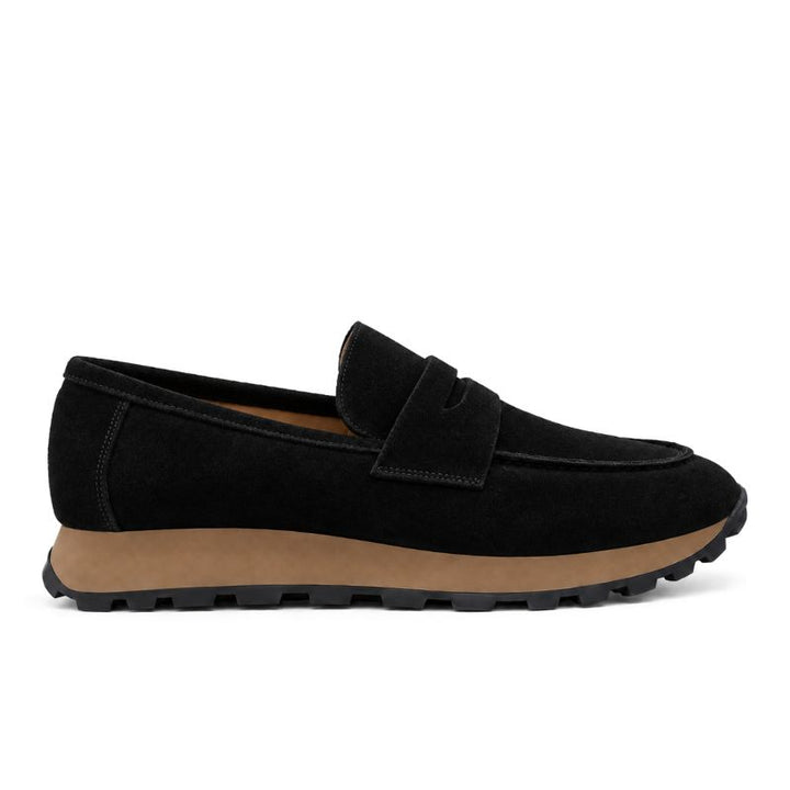 mocassins femme daim noir