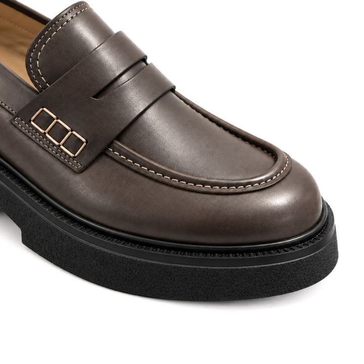 mocassins femme daim taupe 