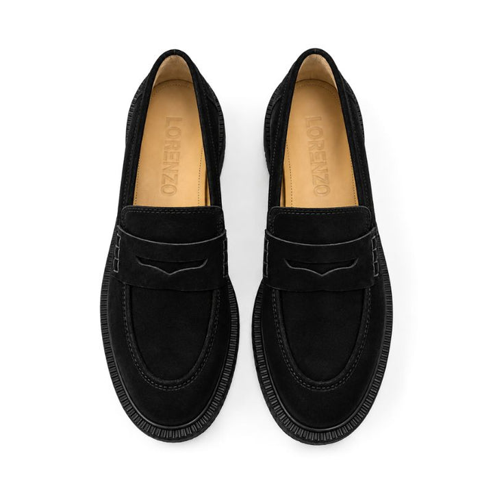 mocassins femme daim noir 