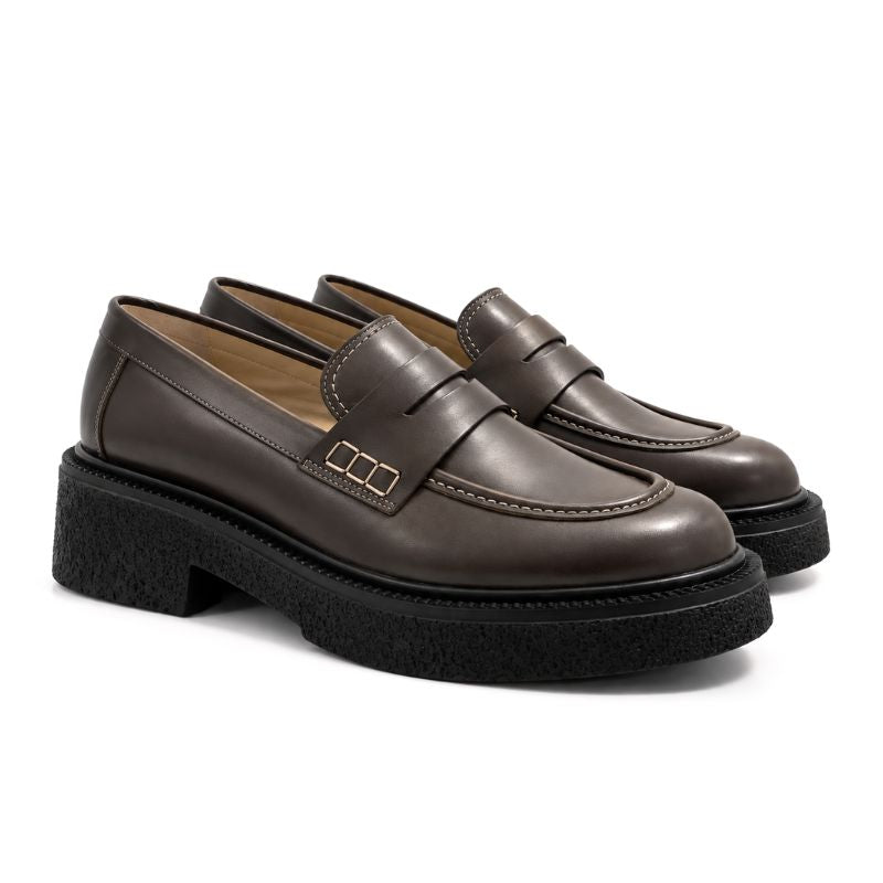 mocassins femme daim taupe 