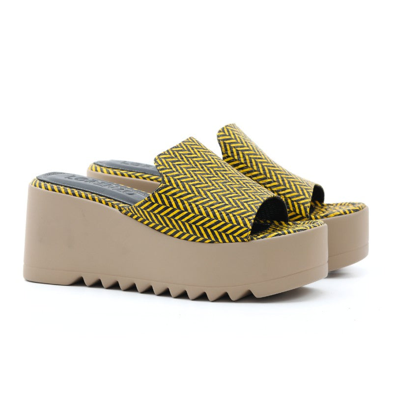 sandales femme cuir jaune 