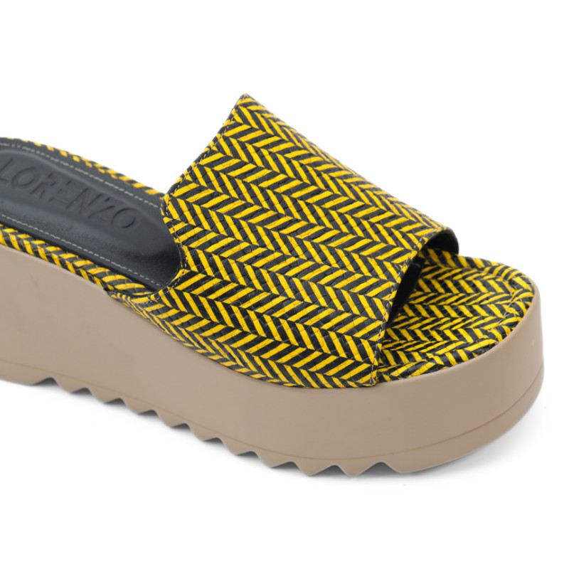 sandales femme cuir jaune 