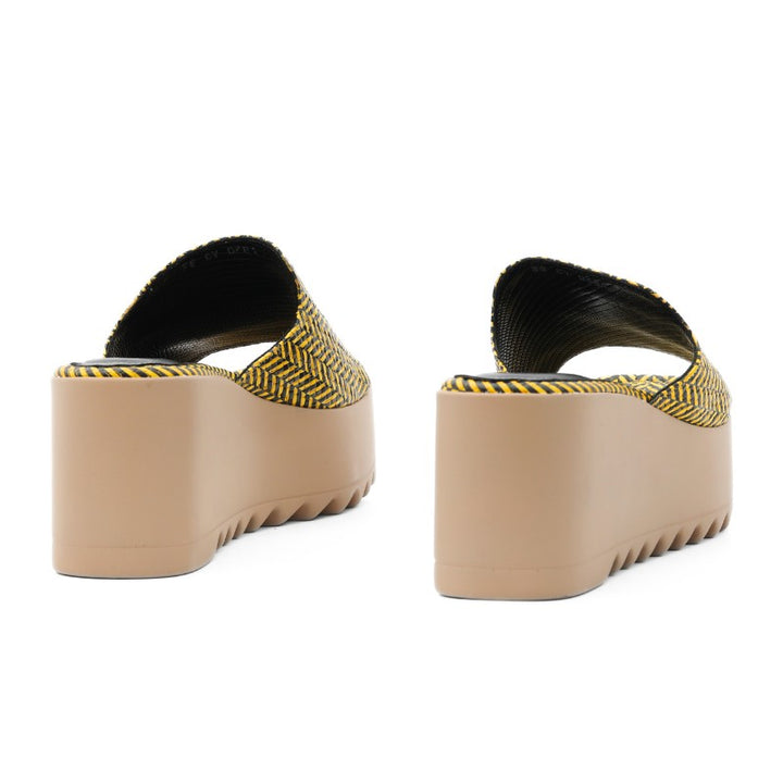 sandales femme cuir jaune 