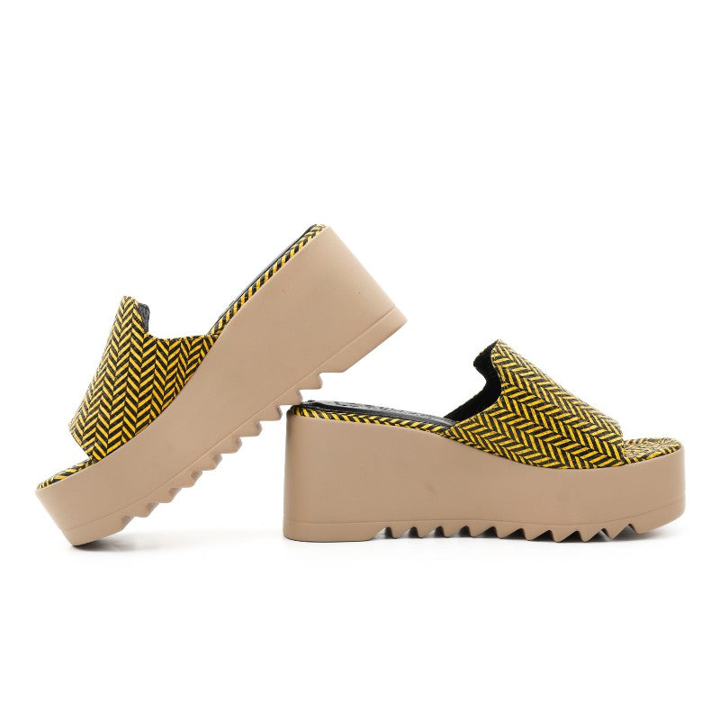 sandales femme cuir jaune 