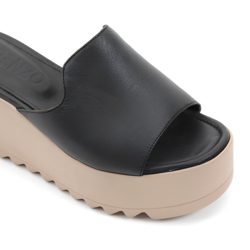 sandales femme cuir noir