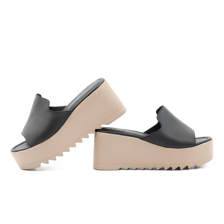 sandales femme cuir noir