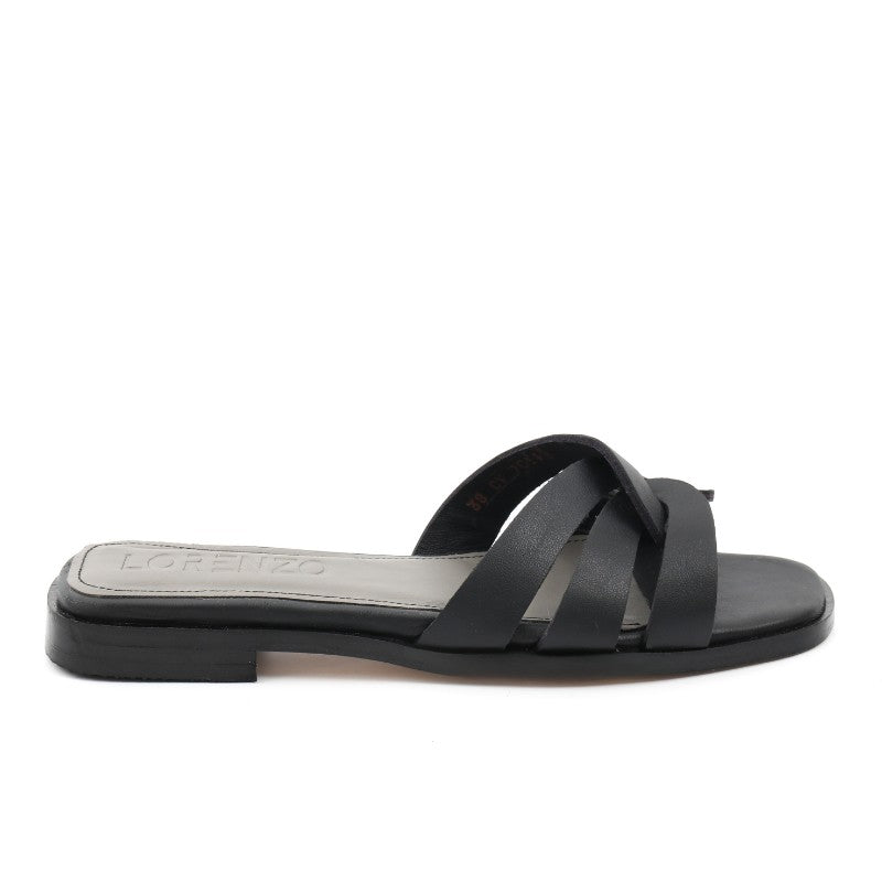 sandales femme cuir noir