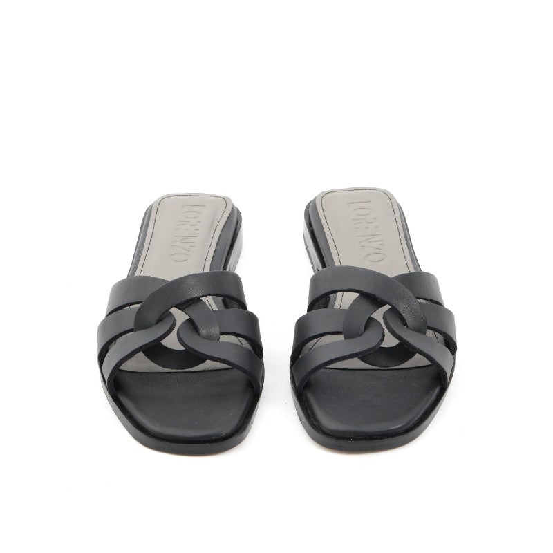 sandales femme cuir noir