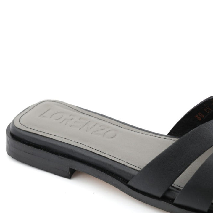sandales femme cuir noir