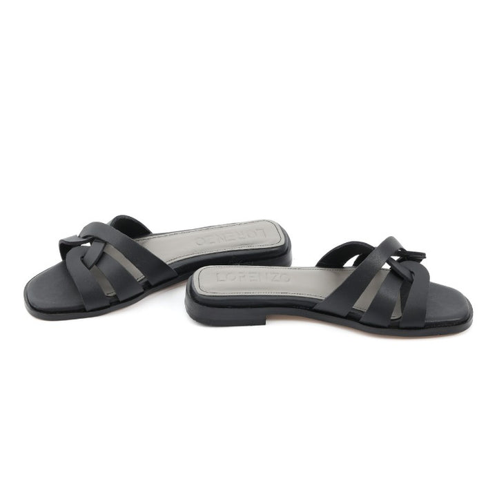 sandales femme cuir noir