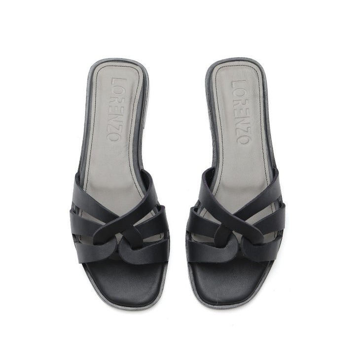 sandales femme cuir noir
