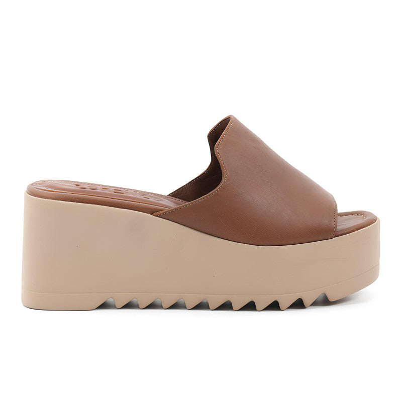 sandales femme cuir tabac