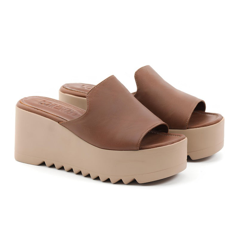 sandales femme cuir tabac