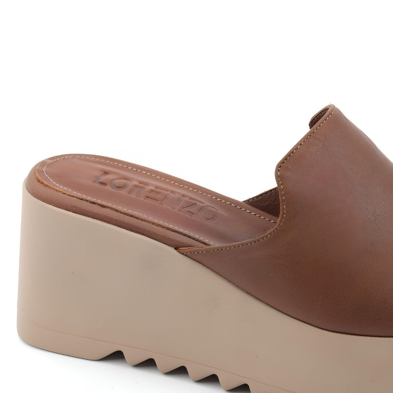 sandales femme cuir tabac