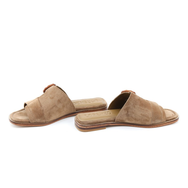 sandales femme daim tabac
