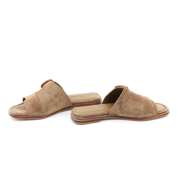 sandales femme daim tabac