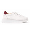 Alma - Cuir Blanc Bordeaux